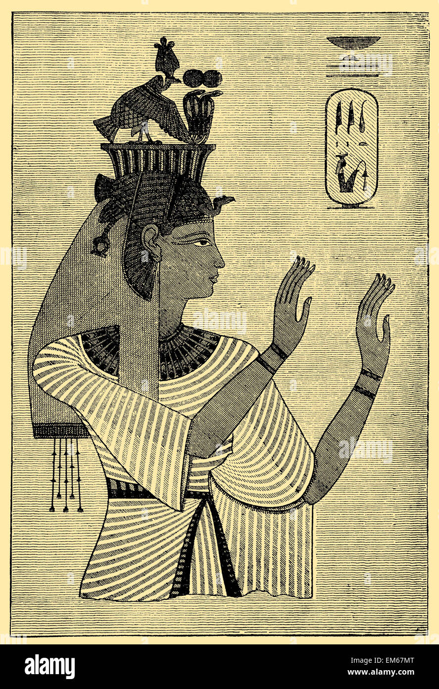 Tiye (c. 1398 BC – 1338 BC), Great Royal Wife of the Egyptian pharaoh Amenhotep III and matriarch of the Amarna family Stock Photo
