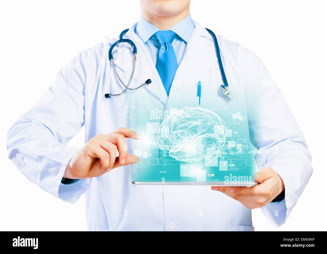Doctor holding tablet pc Stock Photo - Alamy