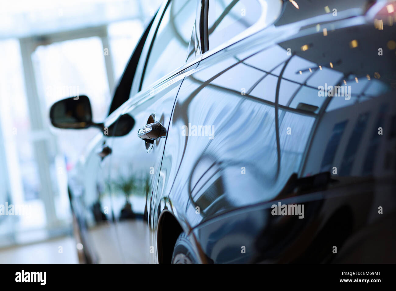 Rear view of luxury car Stock Photo - Alamy