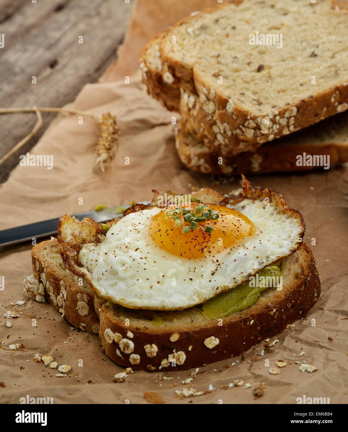 Avocado Breakfast Sandwich Stock Photo - Alamy
