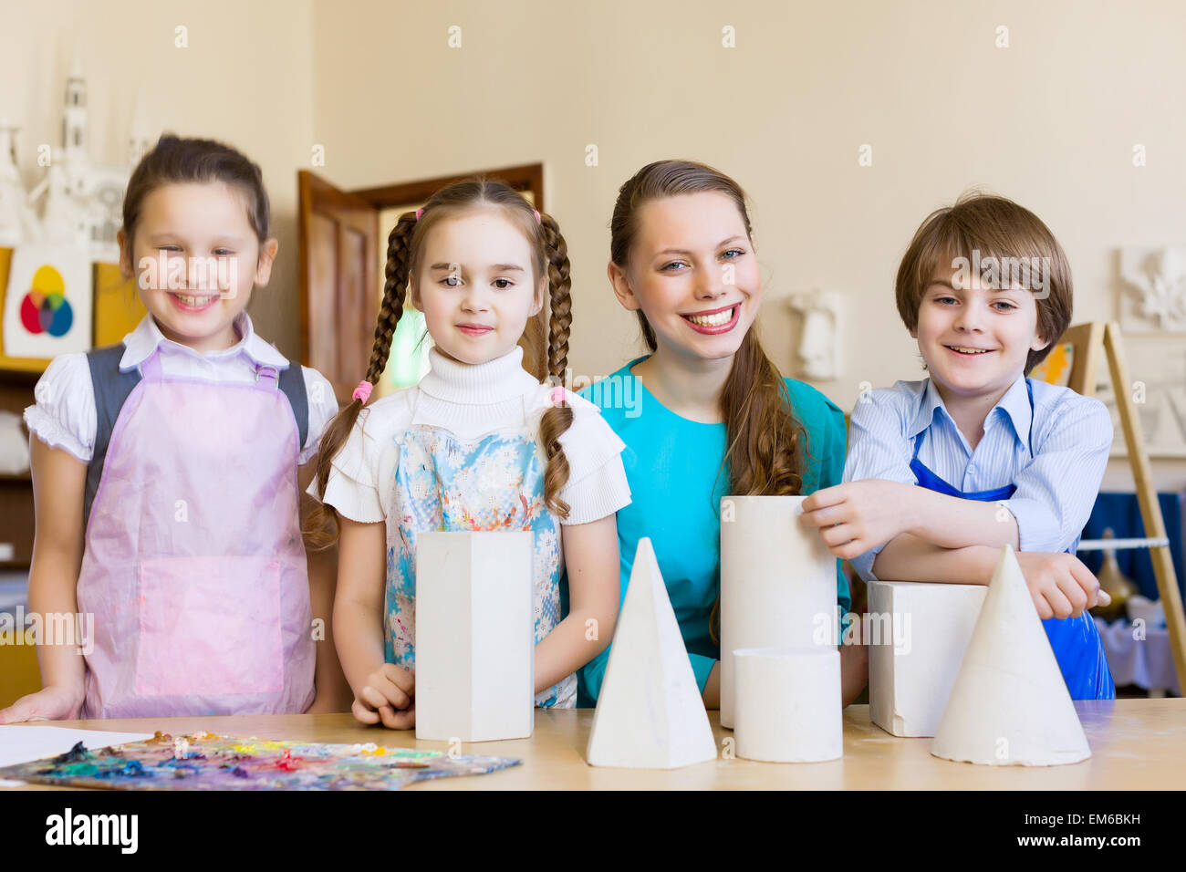 Children drawing and painting Stock Photo - Alamy