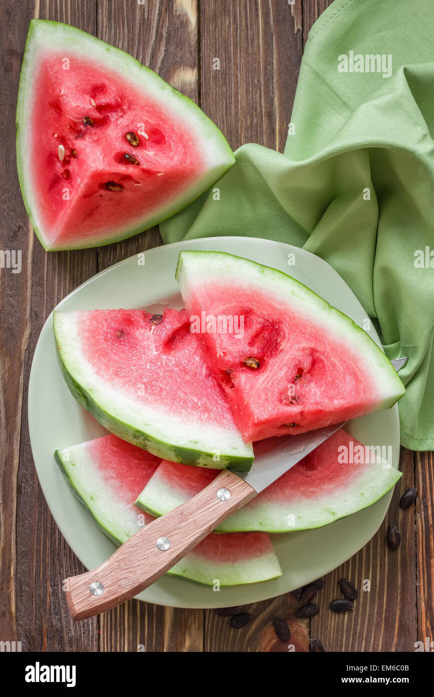 Watermelon fruit triangle slice hi-res stock photography and images - Alamy