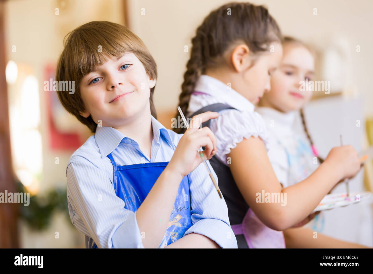 Children drawing and painting Stock Photo - Alamy
