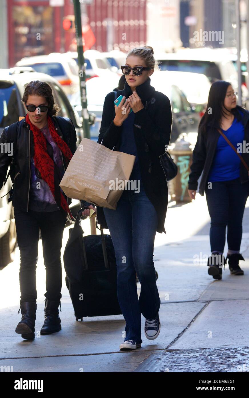 Model gigi hadid leaves her east village apartment hi-res stock photography  and images - Alamy