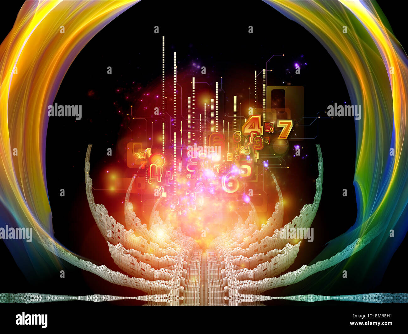 Light of Numbers Stock Photo - Alamy