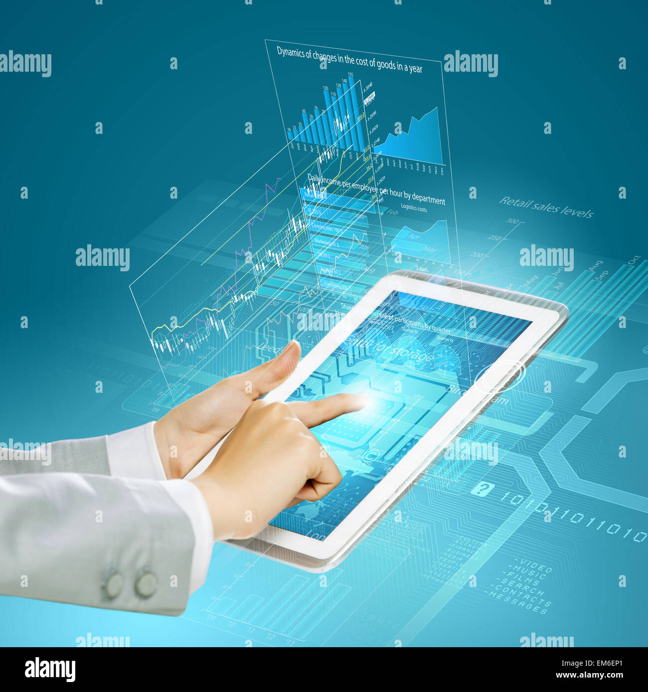 Hand typing touch screen lcd hi-res stock photography and images - Alamy