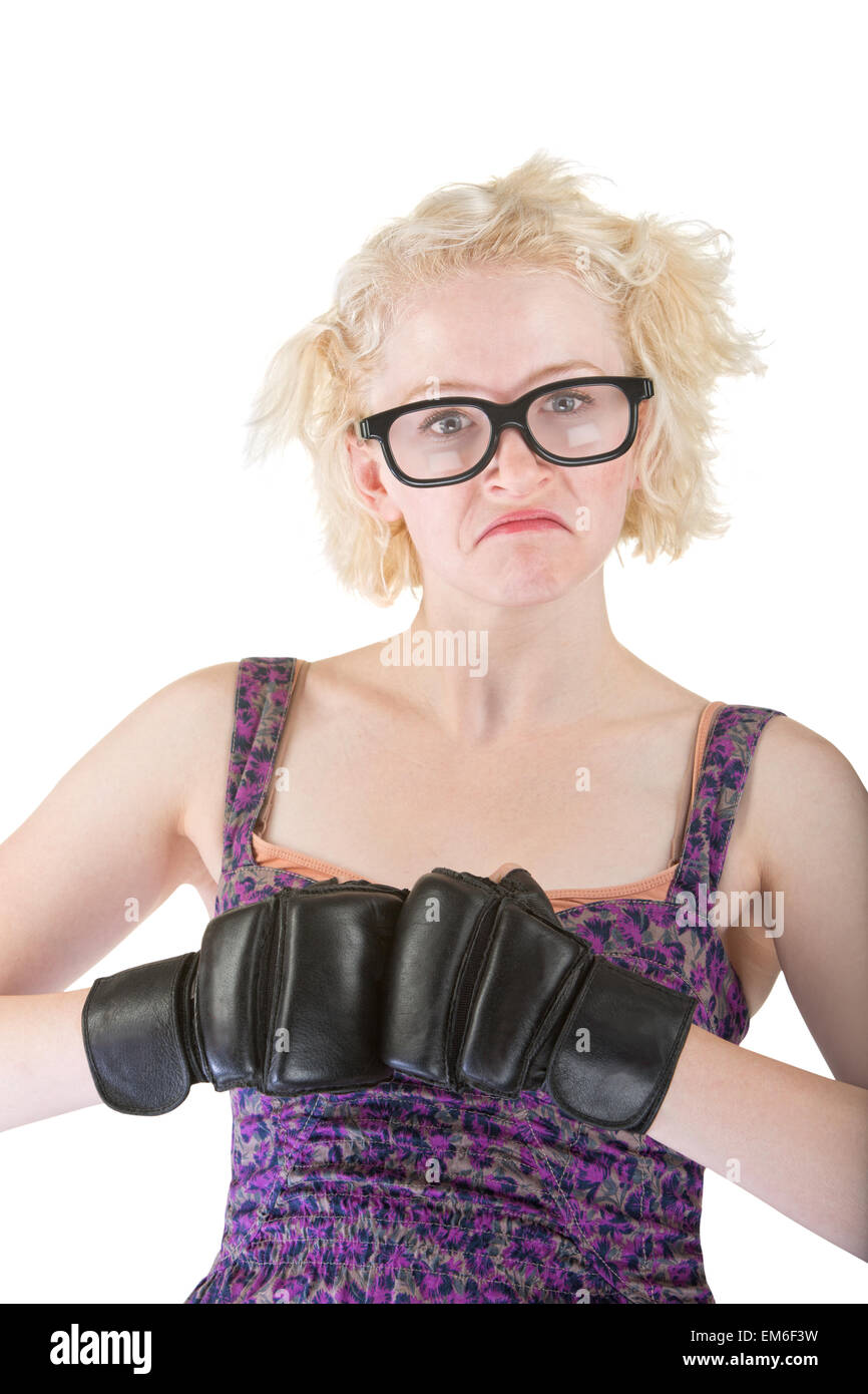 Tough Nerd in Dress Stock Photo Alamy