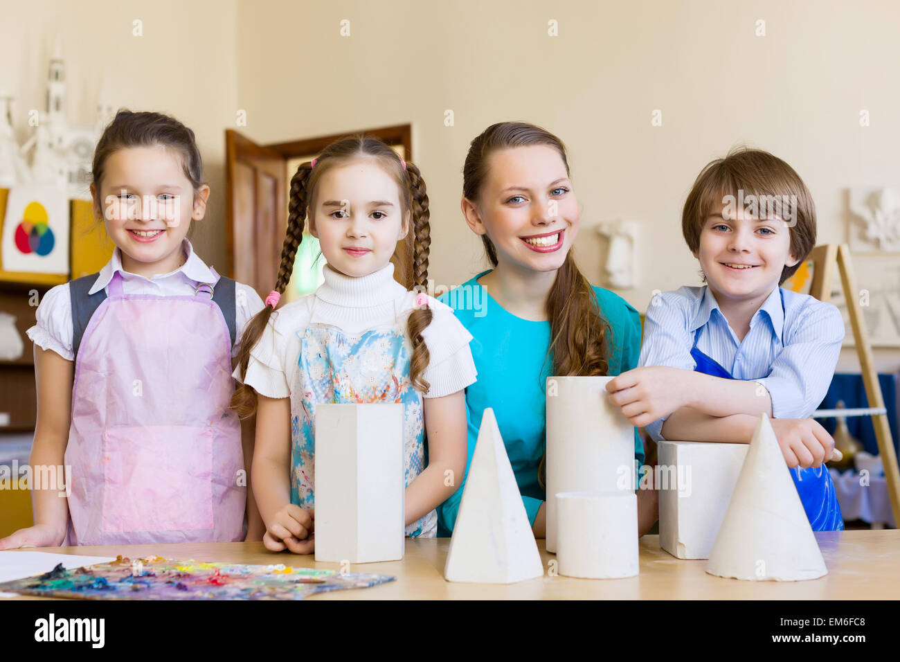 Children drawing and painting Stock Photo - Alamy