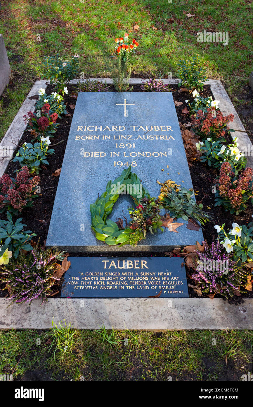 Richard Tauber Grave, Brompton Cemetery, London Stock Photo - Alamy