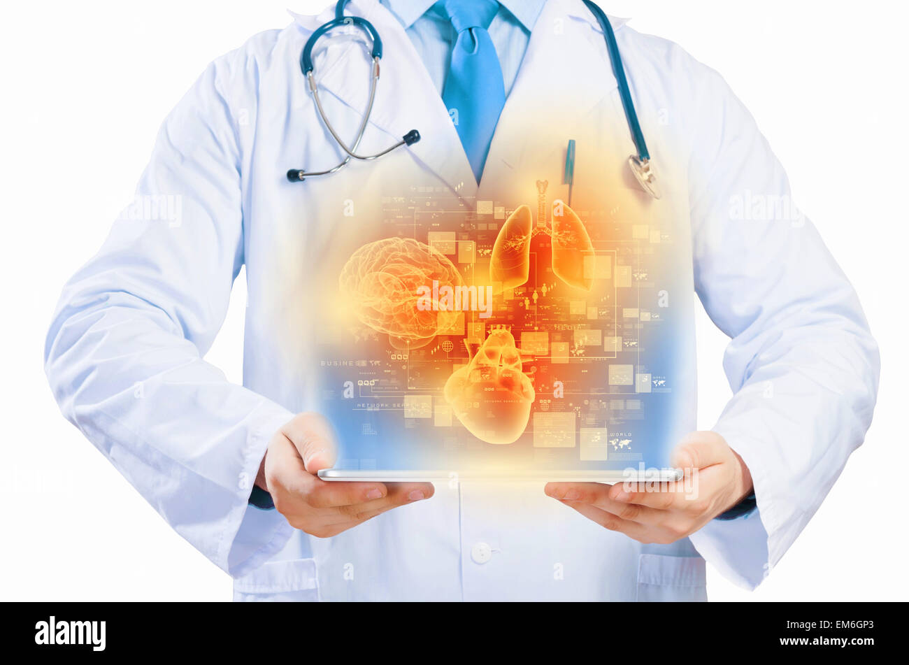 Doctor holding tablet pc Stock Photo - Alamy