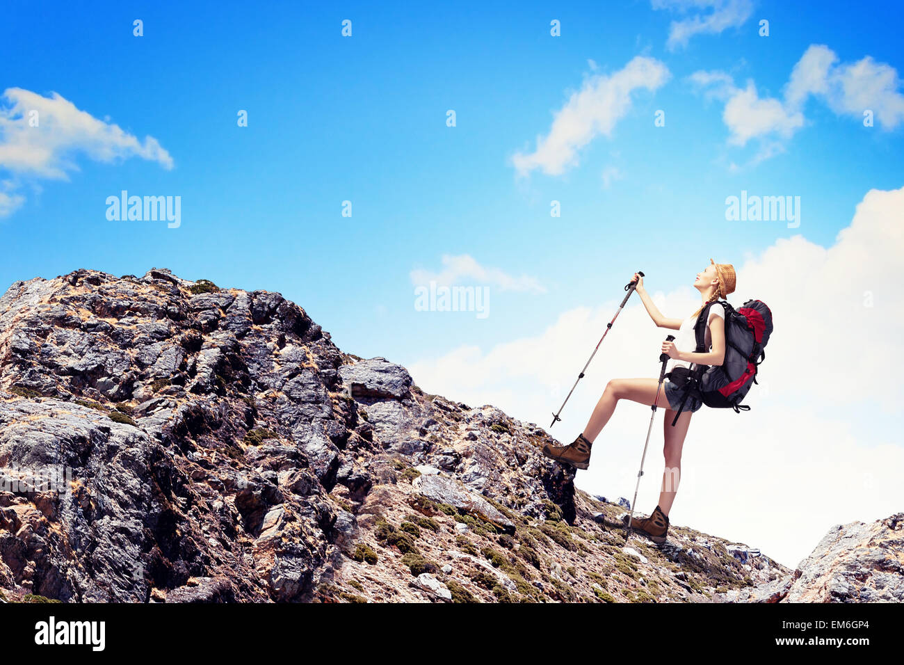 Young woman mountaineer Stock Photo Alamy