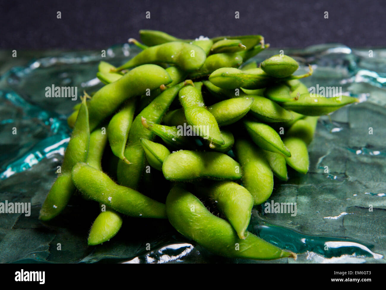 USA, California, Delicious Presentation Of Edamame Plate; Santa Barbara