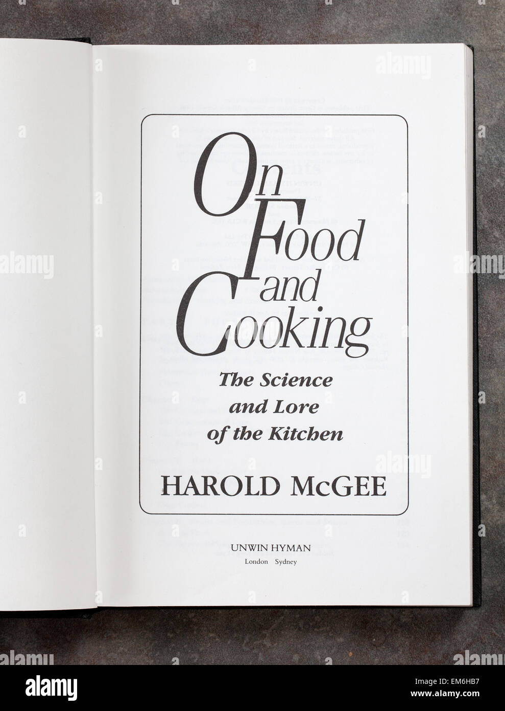 Harold mcgee hires stock photography and images Alamy