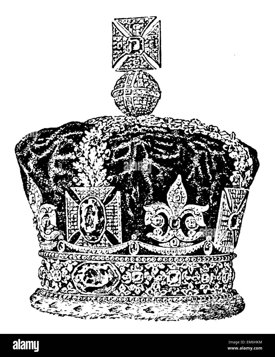 English Royal Crown Stock Photo