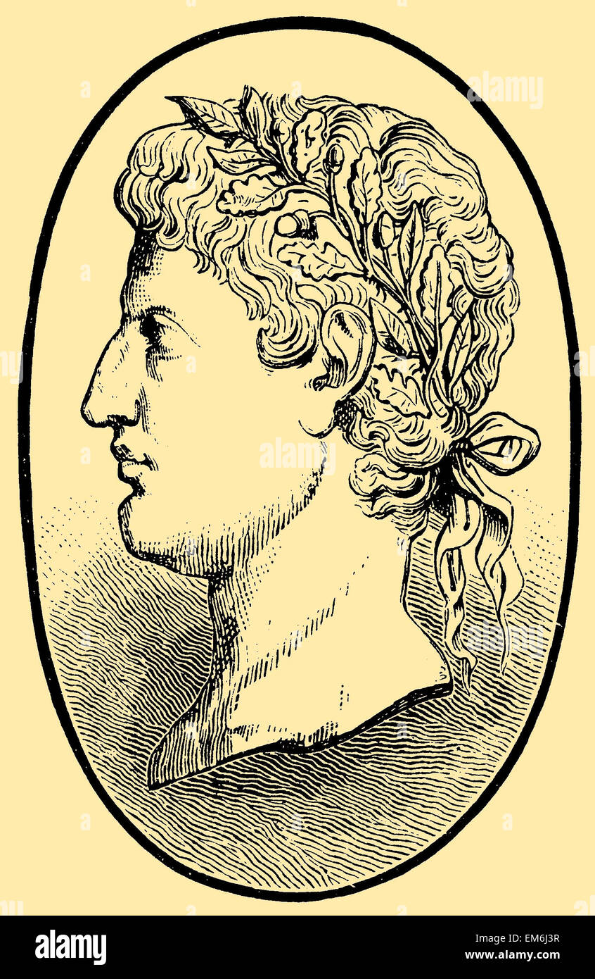 Augustus (63 BC AD 14), first ruler of the Roman Empire Stock Photo