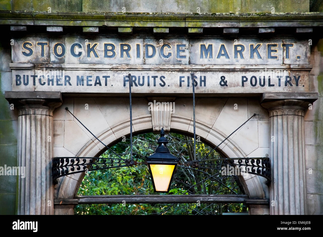 United Kingdom, Scotland, Entrance arch of stockbridge market