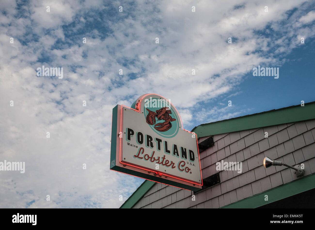 Portland Lobster Co. sign Stock Photo Alamy
