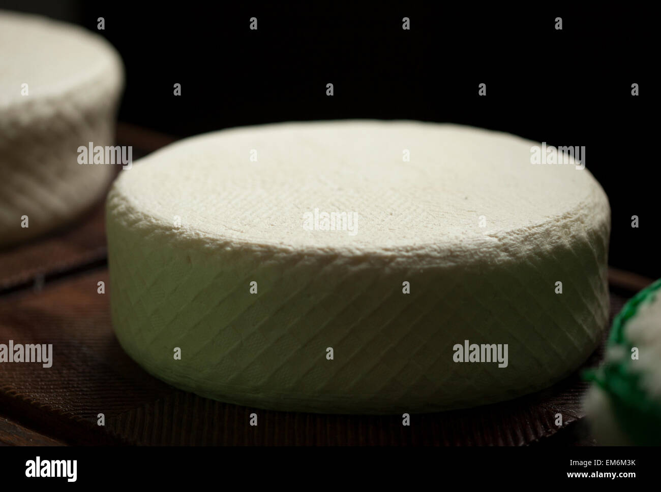 Pecorino cheese in Quesos Oliva artisanal cheese making in