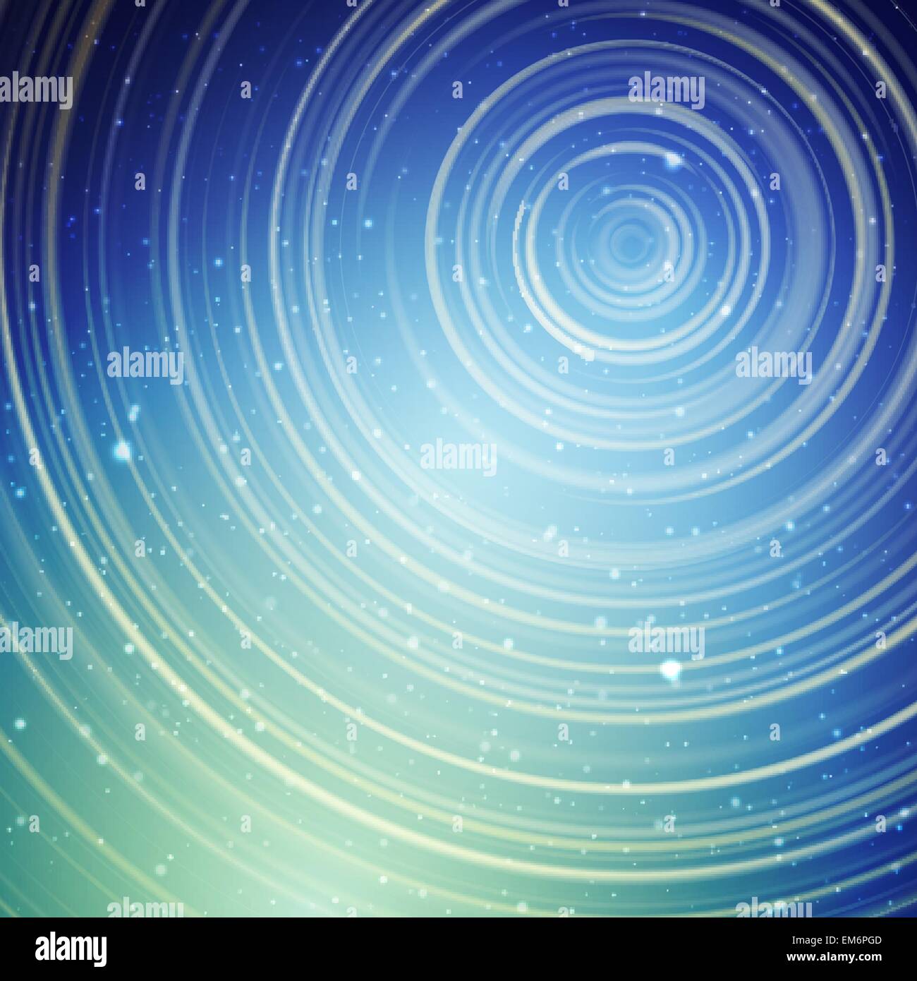 Long exposure star trails vector Stock Vector