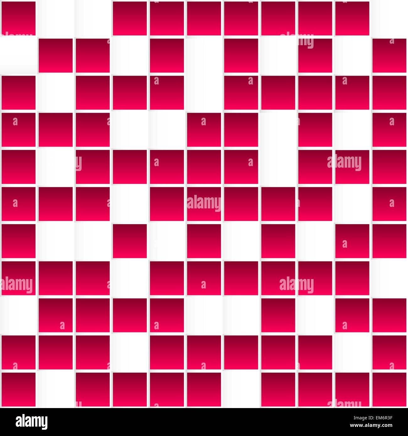 Seamless white and red square pattern, abstract 3d vector background ...