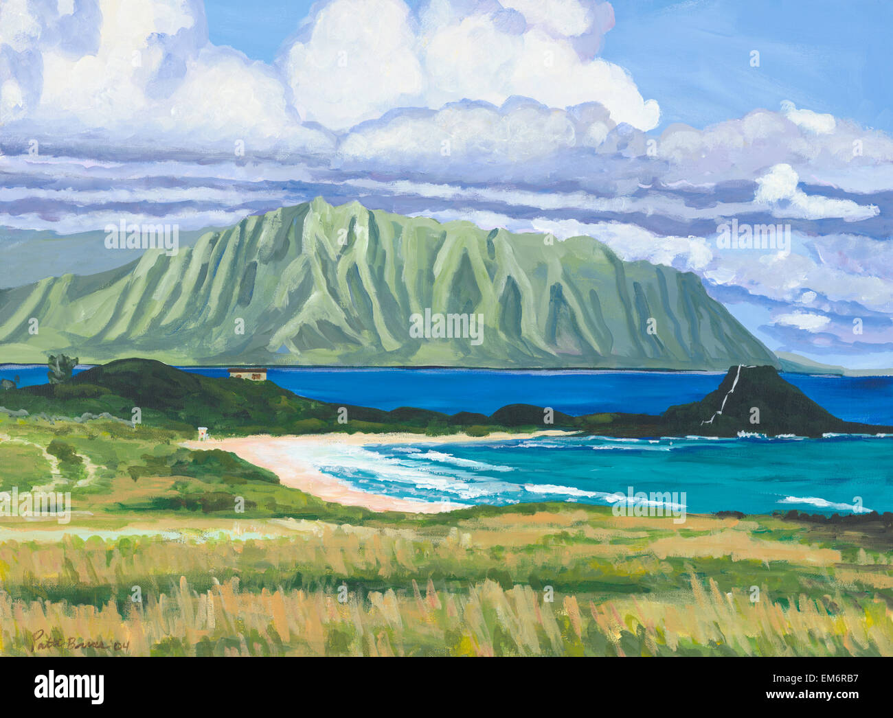 Oahu Pyramid Pyramid Rock, Hawaii, Oahu, Pyramid Rock And Kualoa Point In Background ...