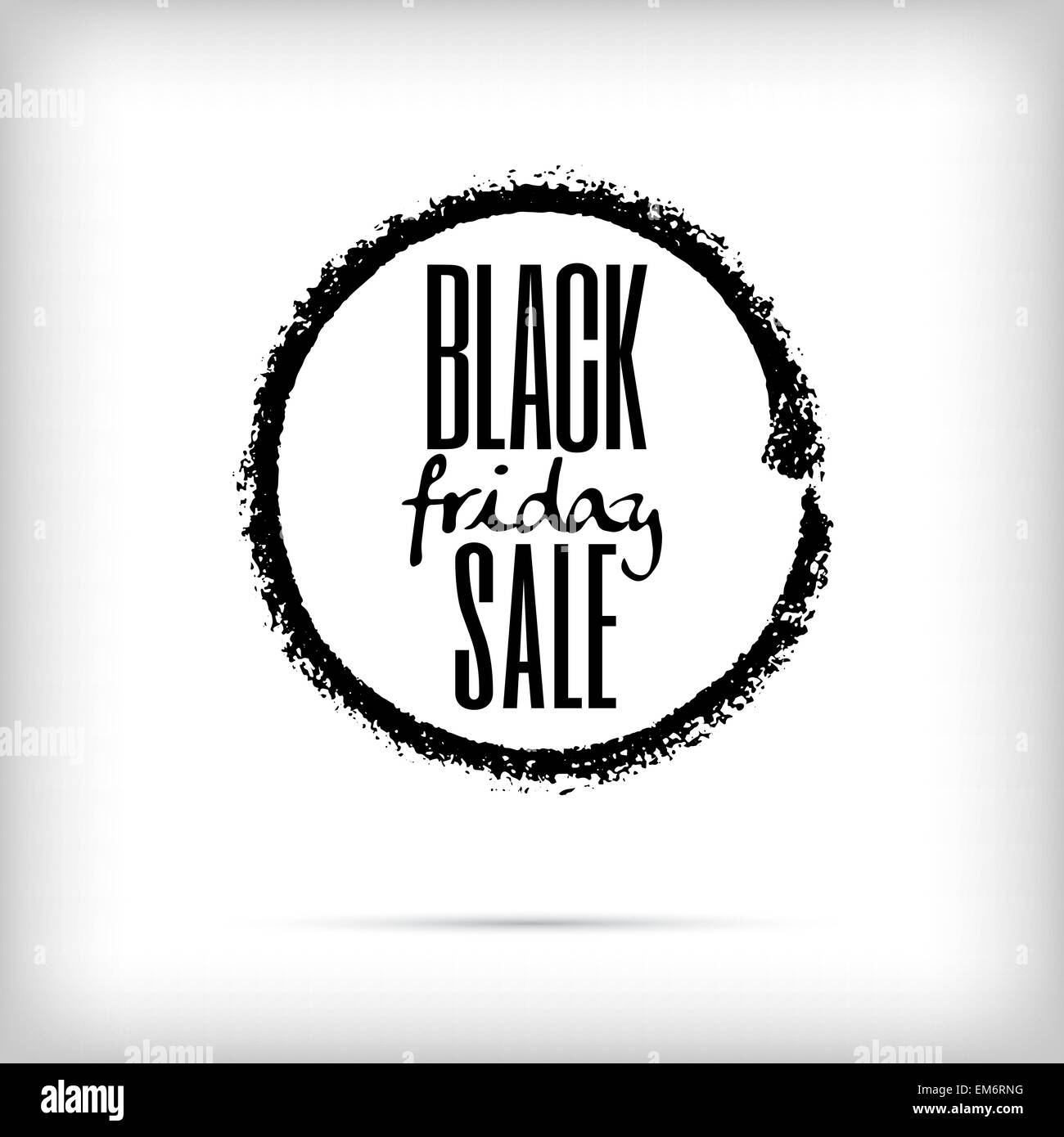 Black friday sales announcement in black charcoal frame Stock Vector