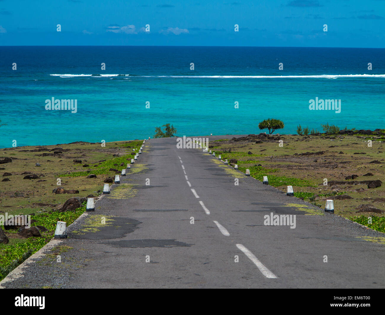 On the Road Rodrigues island, Mauritius Stock Photo - Alamy