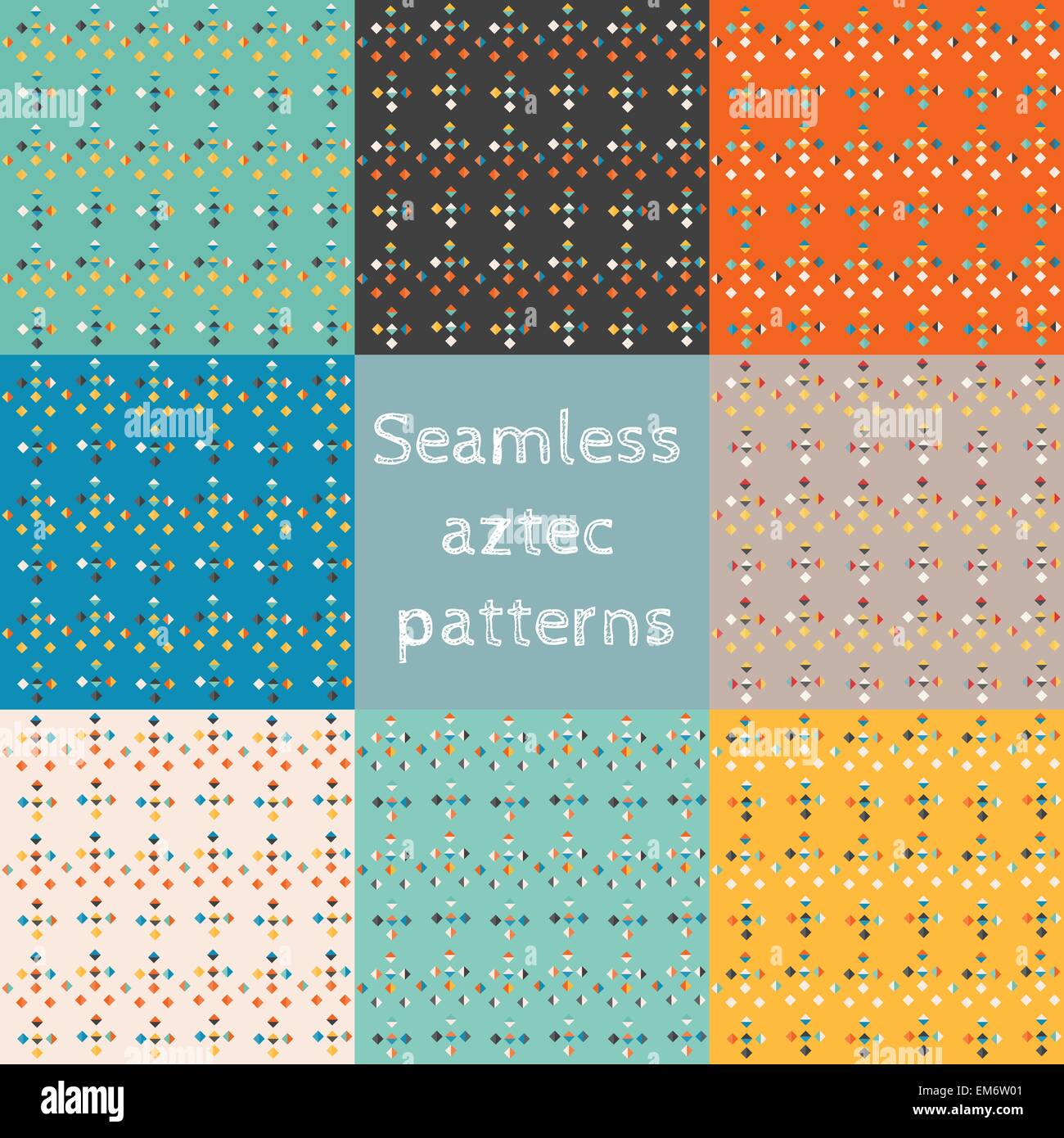 Set of 8 seamless ethnic aztec patterns Stock Vector Image & Art - Alamy