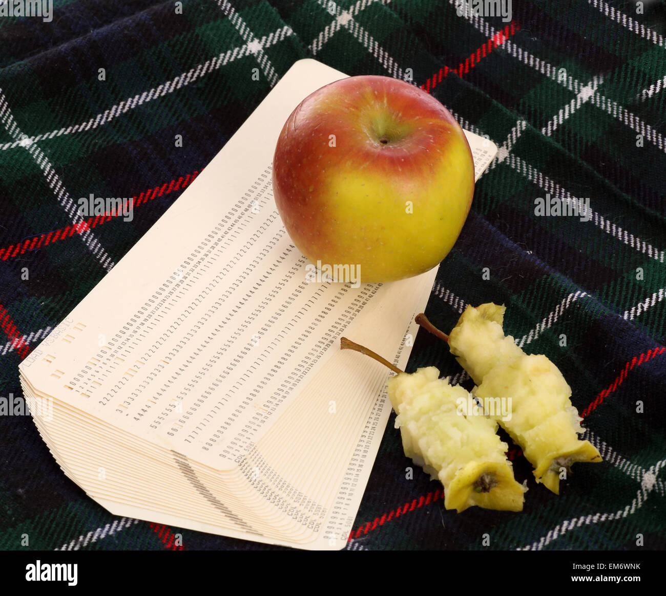 Retro twin core apple mac concept scene. 31st March 2015 Stock Photo