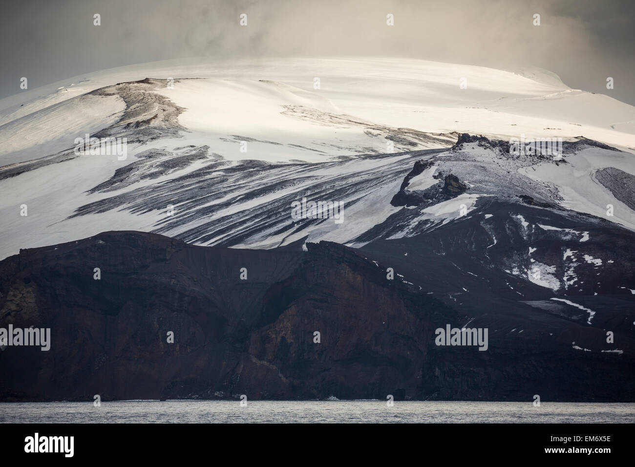 mountain peak, Deception Island, Antarctica Stock Photo