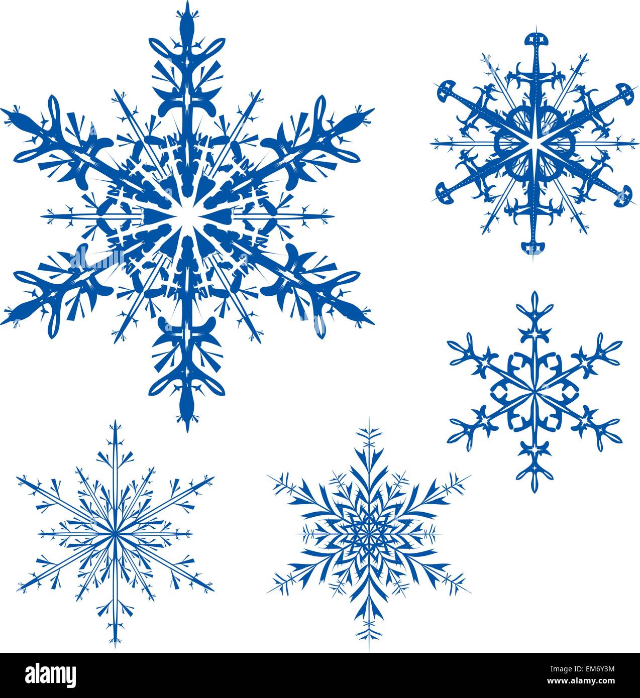 vector set of snowflakes on a white background Stock Vector Image & Art ...