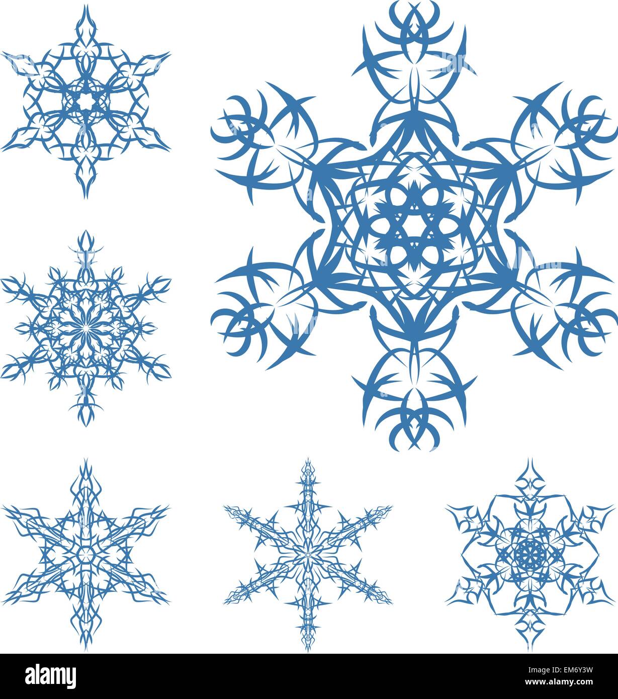 vector set of snowflakes on a white background Stock Vector Image & Art ...