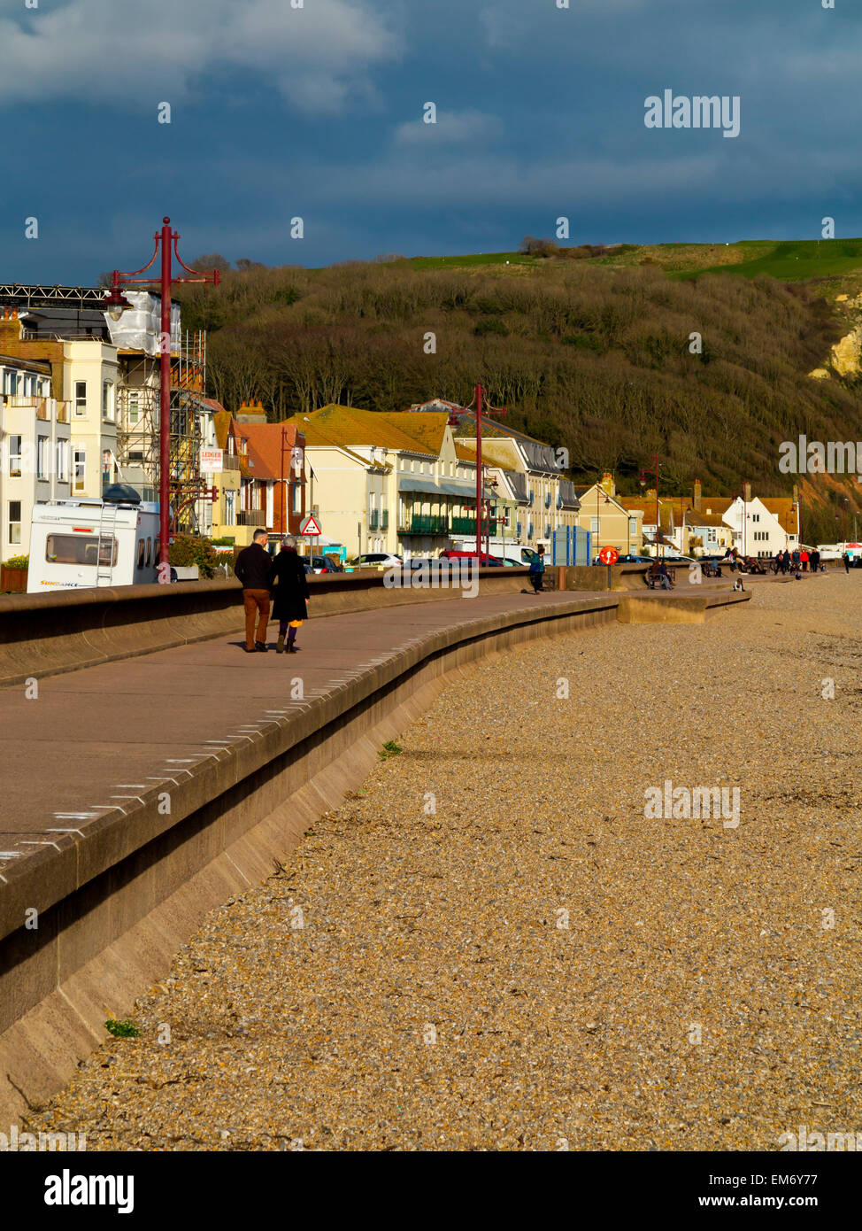 A view of the Esplanade in Seaton East Devon England UK taken from the