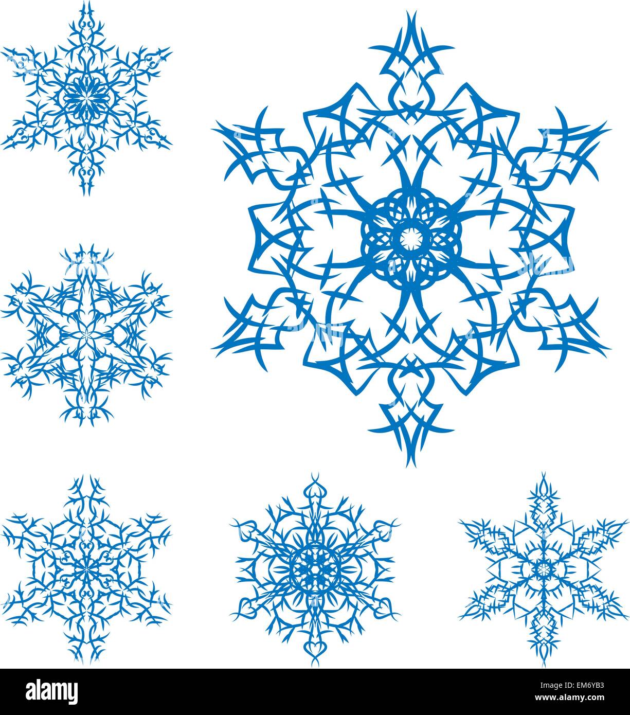 vector set of snowflakes on a white background Stock Vector Image & Art ...