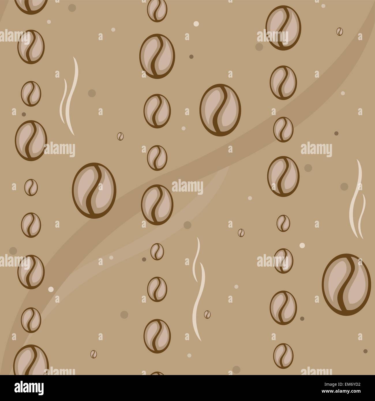 seamless pattern of coffee. Vector illustration in shades of brown ...