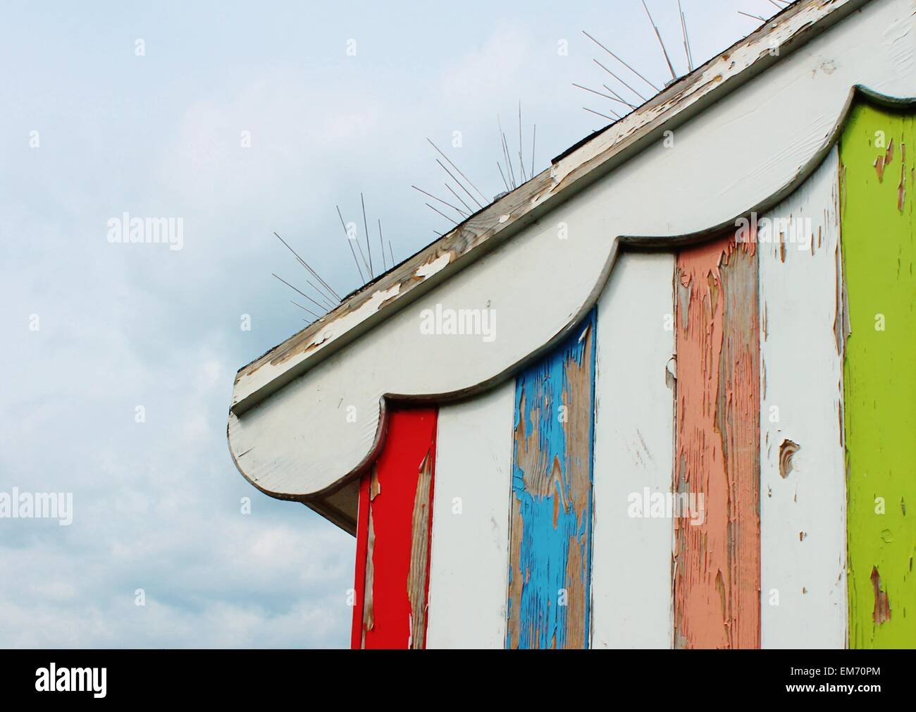 'Beach hut' seaside style ice cream hut Victorian striped paint painted