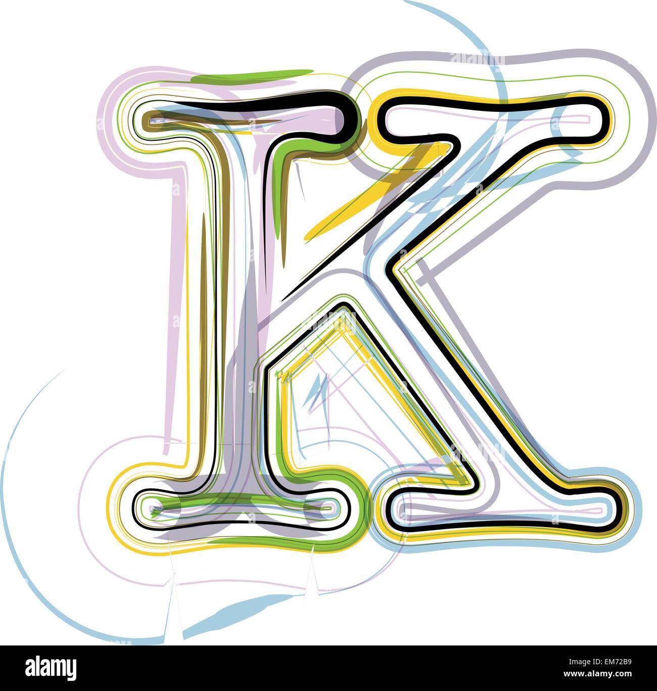  Font illustration LETTER K Stock Vector Image & Art - Alamy