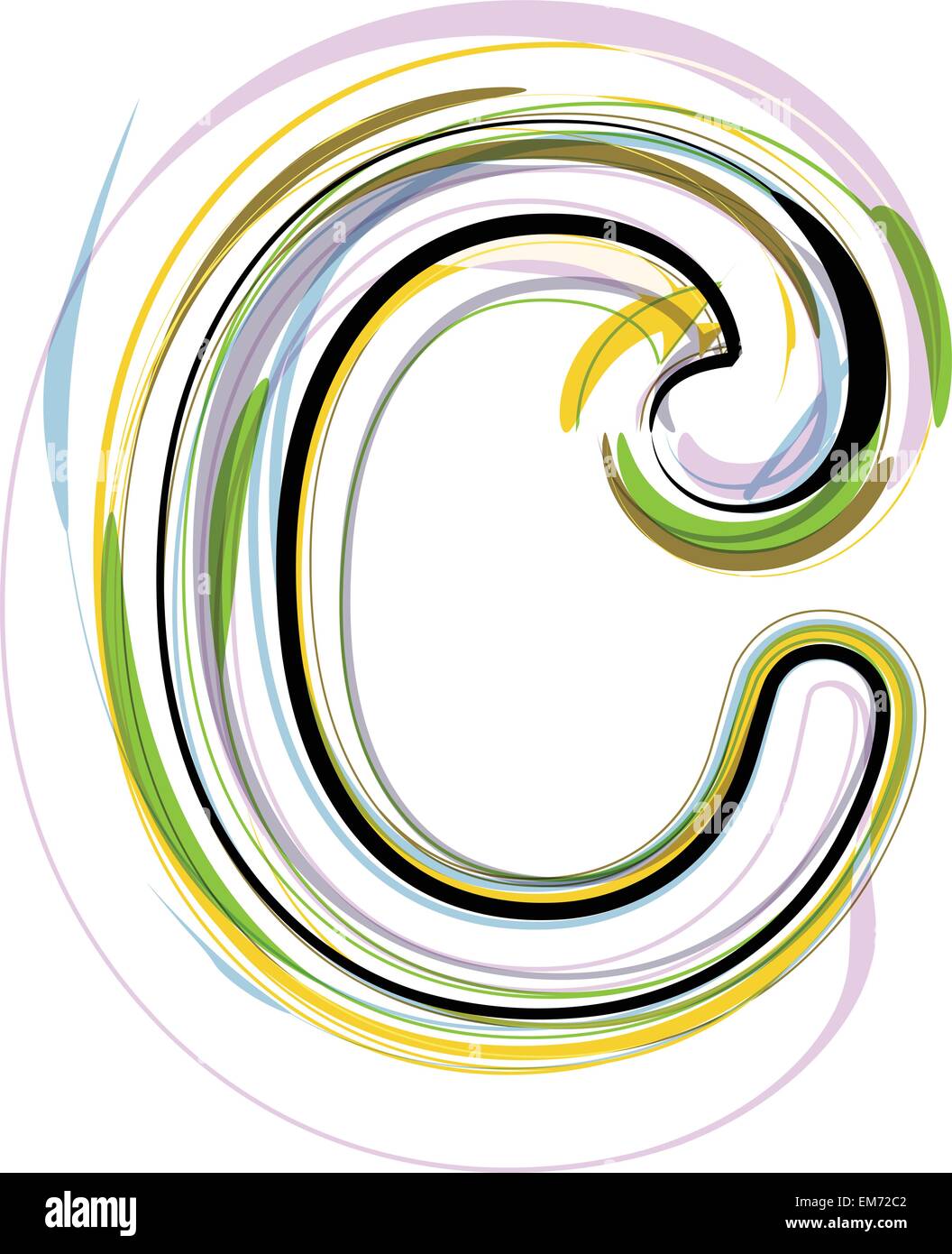 Font illustration LETTER c Stock Vector Image & Art - Alamy