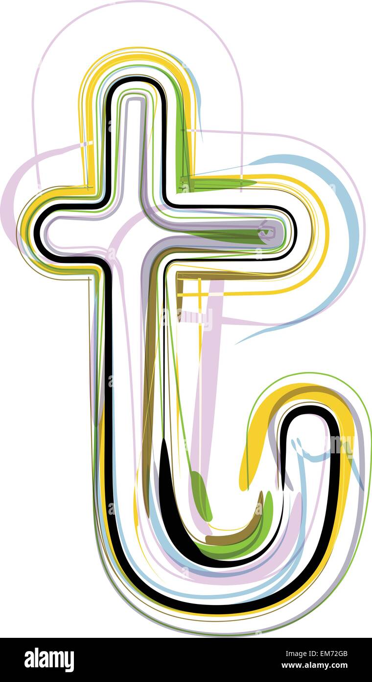 Font illustration LETTER t Stock Vector Image & Art - Alamy