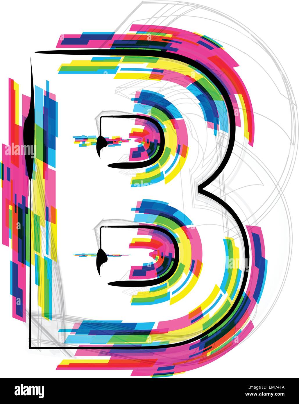 Font Illustration. LETTER B Stock Vector Image & Art Alamy