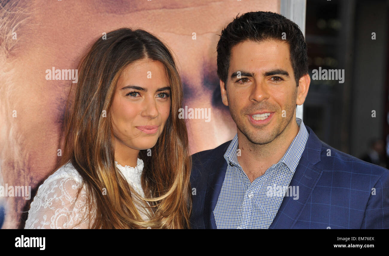 Los Angeles, California, USA. 16th Apr, 2015. Lorenza Izzo, Eli Roth ...