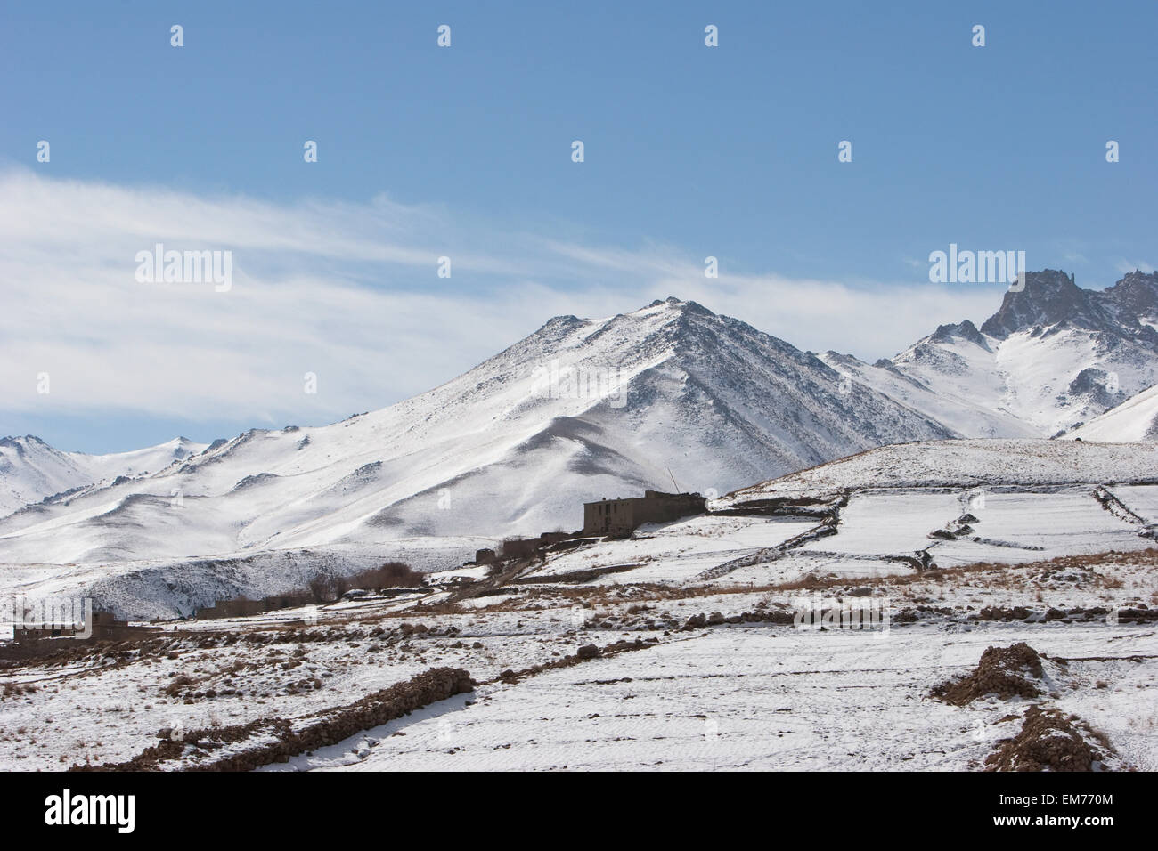 Mud Houses At The Hajigak Pass With The Koh-I-Baba Range As A Backdrop,  Vardak Province, Afghanistan Stock Photo - Alamy