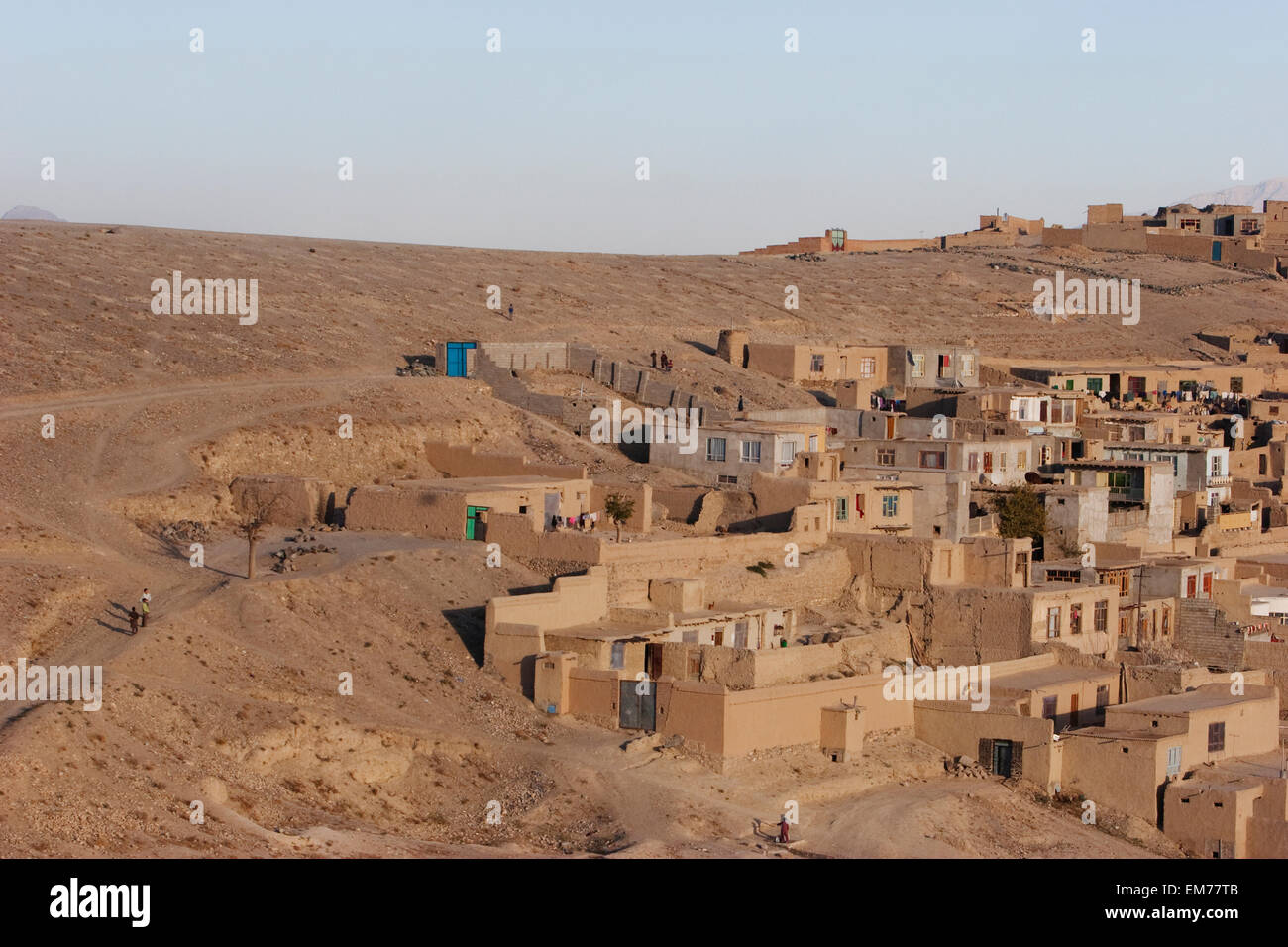 Houses On The Tapa Maranjan Ridge In Kabul,, Afghanistan Stock Photo