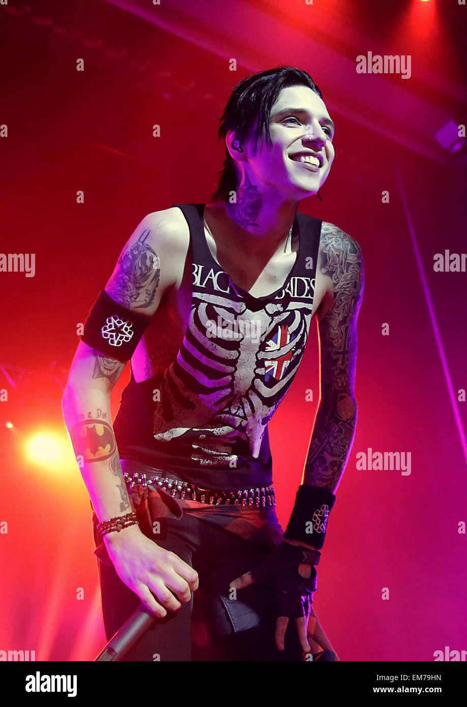 Black Veil Brides performing live in concert at the Manchester O2