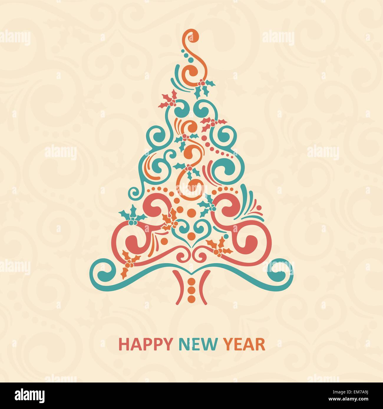 Merry Christmas Card Stock Vector Image & Art - Alamy