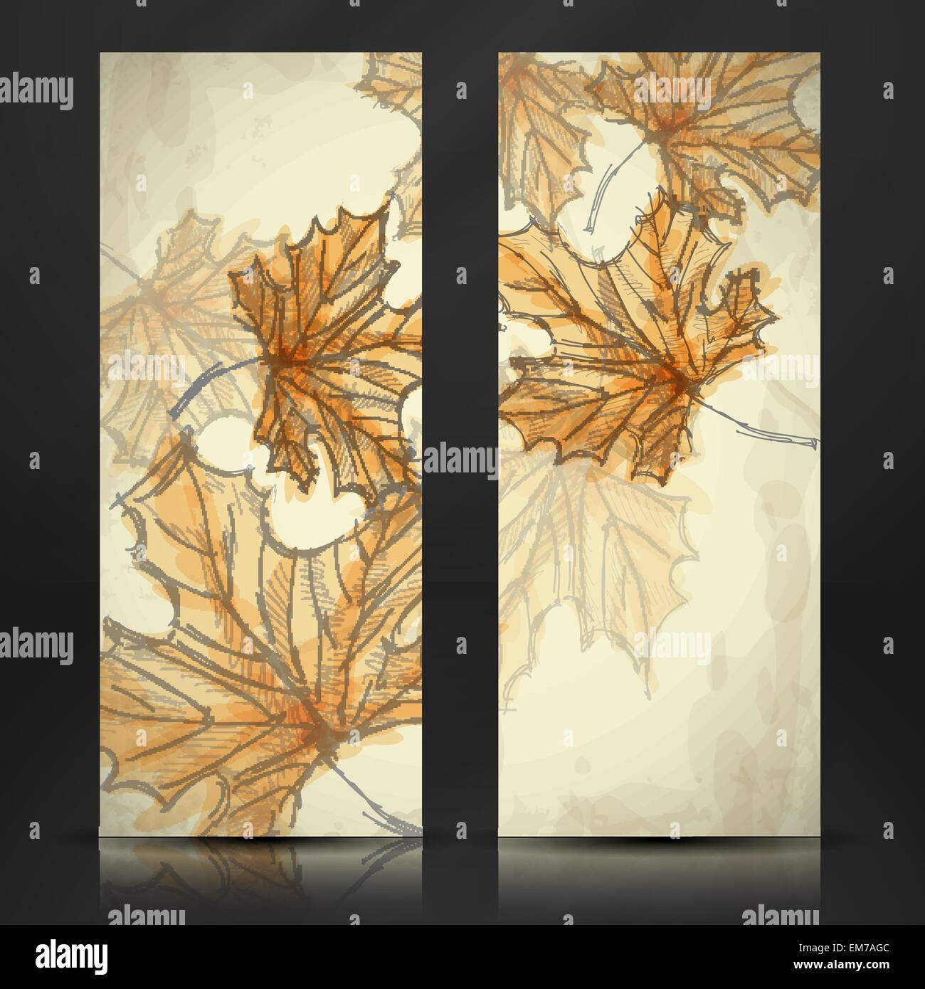 Hand Drawn Autumn Background Stock Vector Image & Art - Alamy