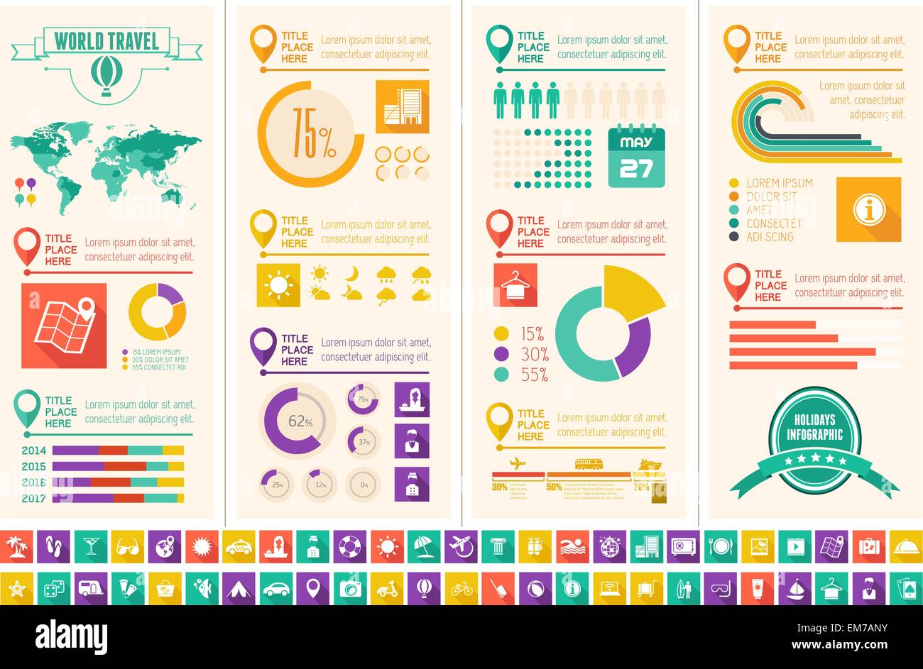 Travel Infographic Template Stock Vector Image & Art - Alamy
