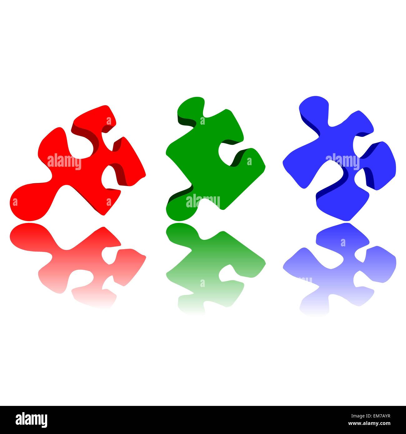 Puzzle pieces Stock Vector