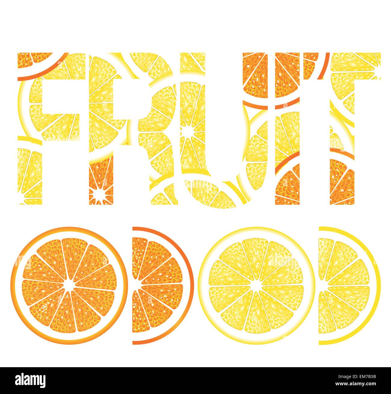 Citrus fruits , lemons and oranges Stock Vector