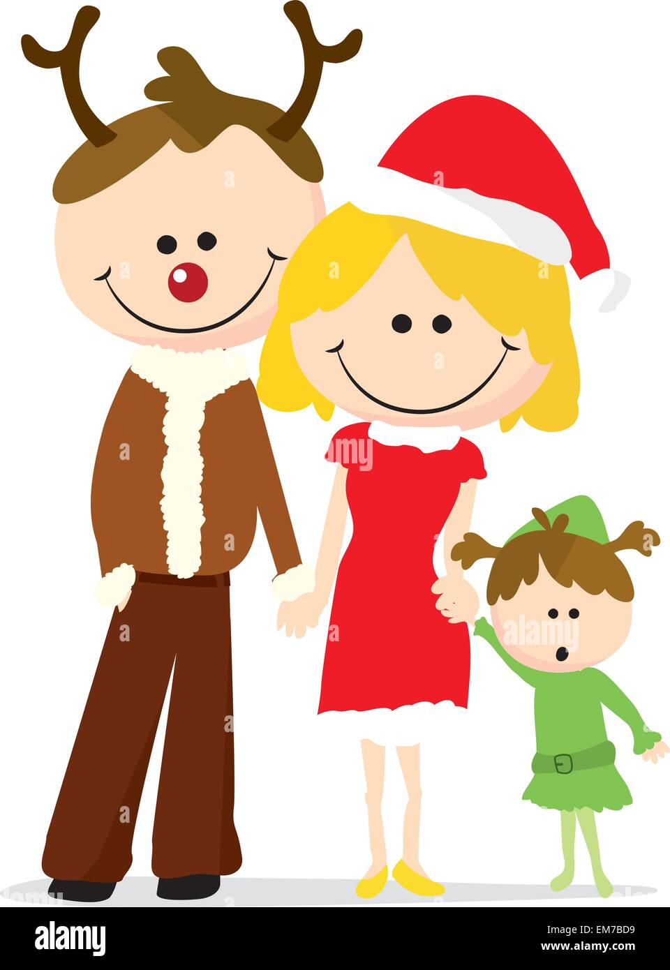 christmas family cartoon Stock Vector Image & Art Alamy